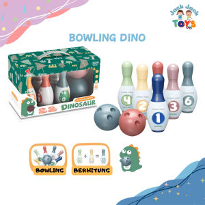 Mainan Edukasi Anak Bola Bowling Ukuran Besar Bowling Ball Set Pin Dinosaur Kado Ulang Tahun Anak
