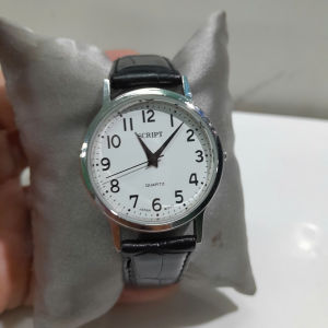 Đồng hồ nữ dây da Script size 34.5mm second hand si Nhật