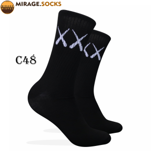 Kaos Kaki Oldschool - Kaos Kaki Skate XX Hitam - 4LAYER BENANG - C48