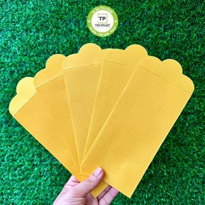 Combo 10 bao lì xì giấy nhung đỏ và giấy màu vàng ánh kim cao cấp - dùng viết thư pháp hoặc vẽ tay