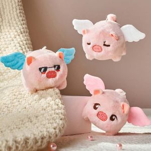 Kawaii heo nhồi bông Chó DISFUNNY Handmade Mềm Dây Chuyền quan trọng Ba lô Phụ Kiện Lắc Đuôi Thú nhồi bông Móc Chìa Khóa sang trọng Phim hoạt hình Con Búp Bê Sang Trọng Bay Đồ Chơi Con Lợn Thiên Thần Đồ Chơi Lớn