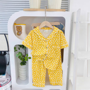JanElla’s Button Down PAJAMA SET BIG SIZE (4 to 9 Years Old) SLEEPWEAR TERNO for KIDS BOYS 100% Cotton Made in Vietnam