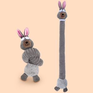 DGFDF Soft Plush Long Neck Dog Toy Cartoon Shape Bite Resistant Dog Chew Toy Animal Shape Funny Interactive Dog Toy Medium Large Dogs