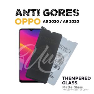 ANTI GORES OPPO A5 2020 A9 2020 TG SPY MATTE KRAMIK PRIVACY ANTI OIL ANTI PECAH HD GELAP