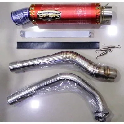 Y15ZR (32MM) EXHAUST PIPE RACING OPB #RACING PIPE OPBR ##EXHAUST PIPE OPBR (BLACK/RED/GOLD)