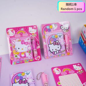 Buku Nota Mini Cartoon Mini Notebook with Pen Kids Student Pocket Diary Memo Book School Gift