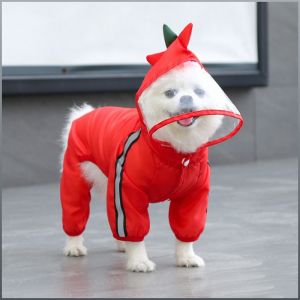 Waterproof Jacket Suitable for Small and Large Pets Raincoat Windproof and Cold-proof Adjustable