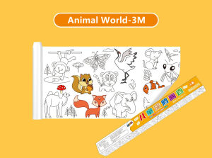 3M Kids Coloring Roll Painting Rolls Drawing Paper books Childrens Graffiti Scrolls Wall Mount