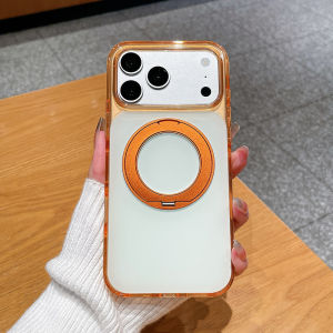 Magnetic Phone Case For iPhone 17 Pro Max Air 17e 16e 12 13 14 15 16 18 Pro Max Rotated 360° Holder Dual Color Cover