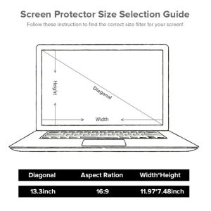 llano Acrylic Treo Màn Hình Máy Tính Bảo Vệ PET Màn Hình Chống Ánh Sáng Xanh Phim Chống Trầy Xước Phù Hợp Cho Máy Tính 17-27 Inch