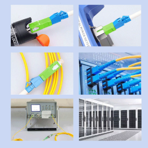 Single Mode 9/125 -SC/for APC Male to LC/UPC Female HybridOptical Fiber Adapter Connector Pigtail Flange Coupling Conve