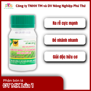 Phân bón NPK Sinh Học Đầu Trâu MK-Lúa 1 (10-3-2) chai 100ml