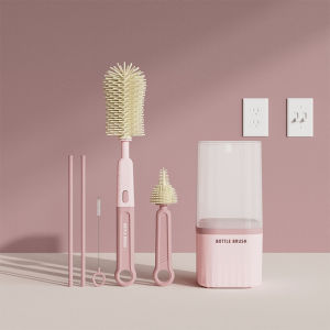 10in1 Baby Bottle Brush Set Water Bottle Cleaner Brush 360° Baby Bottle Cleaner Set with Bottle Drying Racks & Storage Box