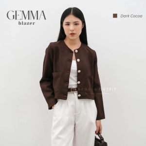 NEW TERMURAH ! GEMMA BLAZER - Blazer Wanita Korea Style - Atasan Wanita - Blazer Kantor Wanita