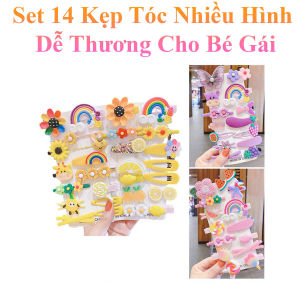 Set Kẹp Tóc Nhiều Hình Dễ Thương Cho Bé Gái