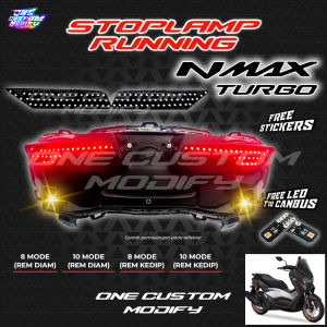 Lampu Rem Nmax Turbo Neo 2024 8 10 Mode Running Lampu LED Stoplamp Belakang Variasi