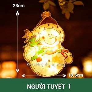 Đèn LED họa tiết Giáng Sinh Nhấp Nháy có đầu hít Treo Cửa Sổ Trang Trí Tiệc Giáng Sinh Noen