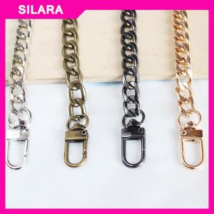 SILARA Chain Bag Strap Accessories 20cm Extension Chain Bag Metal Chain Solid Color DIY Chain Durable Black Belts