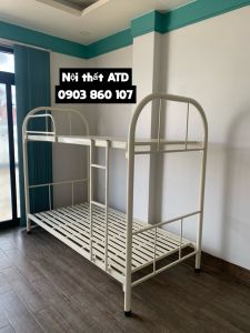 Giường 2 tầng bằng sắt cho người lớn giường ngủ tầng sắt cao cấp kí túc sinh viên có giao sau hành chính