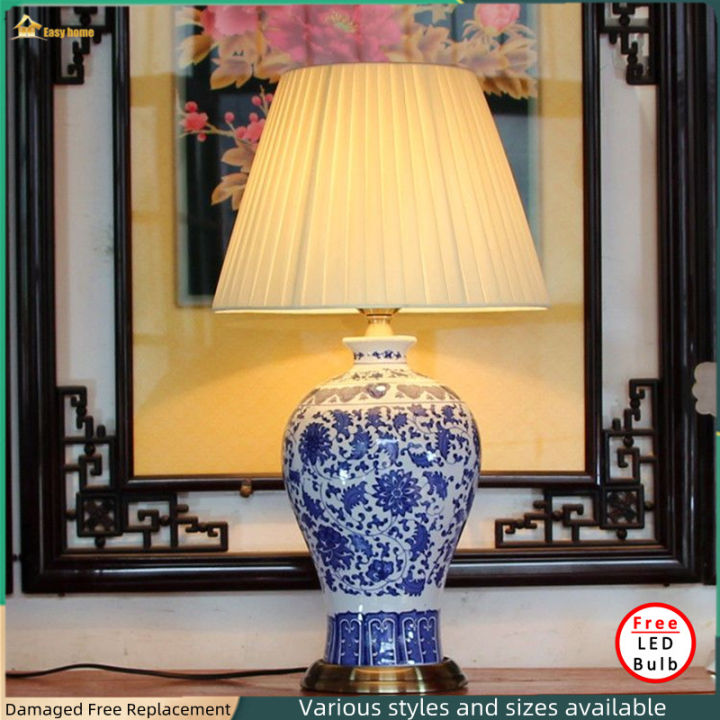 Porcelain table store lamps for bedroom