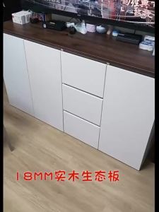 [CozyNest ]Sideboard Storage Cabinet Solid Wood Wall-mounted Integrated Half-height Cabinet Living Room Storage Rack Home Use Small Apartment JHTY