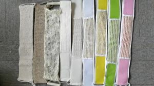 2Pcs/SET Long Bath Back Rubbing Towel Natural Soft Exfoliating Bathroom Shower Strap Penjagaan Kulit Pengelupasan Loofah