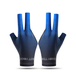 ถุงมือบิลเลียด ผ้าไหมน้ำแข็ง ไม่มีนิ้ว ครึ่งนิ้ว ถุงมือเทนนิสโต๊ะ น้ำหนักเบา ระบายอากาศได้ดี กันลื่น ทนทานต่อการสึกหรอ สนุกเกอร์ บิลเลียด แพ็คเดียว
