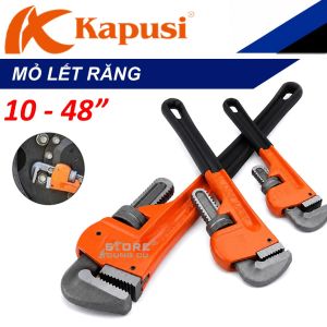 10-48" Mỏ lết răng sửa ông nước Kapusi thép CR-V Kìm nước cứng vặn mở bulong đai ốc sửa chữa cơ khí ống nước máy móc