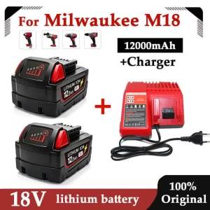 100% For Milwaukee M18 Power Tool Battery 18V Li-Ion XC M18B5 48-11-1860 48-11-1850 48-11-1840 48-11-1830