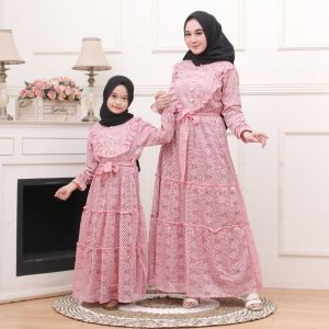 Gamis brukat kondangan baju gamis wanita terbaru 2022 lebaran sheryl dress classic dress gamis anak brokat dress anak