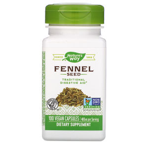 Natures Way Fennel Seed 480 mg 100 Vegan Capsules Digestive Care