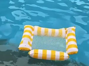 BELIEVE Pool Float Hammock Inflatable Floating Chair Mesh Pool Lounge Swimming Pool Float Adult Kids Summer Beach Pool Party Float Bed Water Hammock Inflatable Pool Float Multi Color