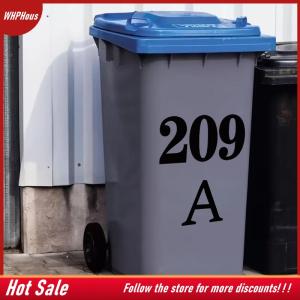 【COD】🔥🔥🔥 Wheelie Bin Stickers Self-Adhesive Trash Can Labels PVC Number 0-9 Letters A-G Stickers Garage Car Bins Stickers Weatherproof