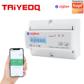 Three Phase Energy Meter Zigbee TuYa 80A Din Rail Smart Power Meter AC 230V TAC7361C. 