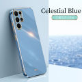 Samsung S25 Ultra 2025 Luxury Plating Straight Edge Casing For Samsung Galaxy S25 Ultra Plus FE S25 Ultra S25Plus Smasung S25Ultra 2025 Camera Protection Soft Silicone Shockproof Phone Case Protect Back Cover. 