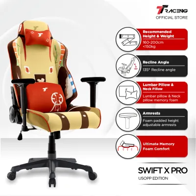 TTRacing Swift X Pro Gaming Chair Ergonomic Office Chair - 2 Years Official Warranty