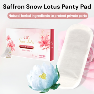 Saffron Snow Lotus Panty Pad Anti-Bacterial Sanitary Pad Breathable Gentle On Skin Pantyliners Herbal Plant Body Care