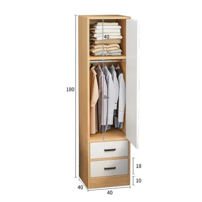 Nordic Wardrobe Cabinet Wood Closet Cabinet for Clothes Storage Organizer Bedroom Furniture