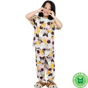Kiminori VADA.CP Setelan Baju Tidur Anak Lengan Pendek