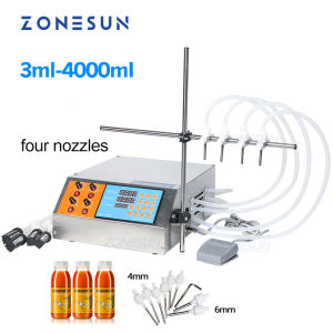 ZONESUN ZS-YTDP4 4 Nozzles Diaphragm Pump Liquid Filling Machine