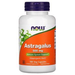 NOW Foods Astragalus 500mg 100 Veg Capsules – Immune System Support Herbal Supplement Non-GMO Vegan