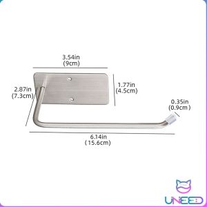 UNeed Toilet Paper Rack Towel Holder Kitchen Self-adhesive Hook Multifunctional Storage Rack 1Pc