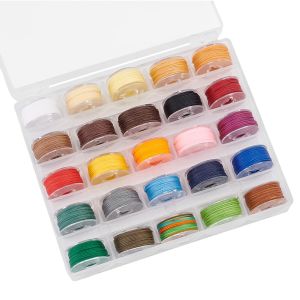 Hand Stitch Wax Thread Tali Bundar Benang Jahit Kulit 25pcs/Box