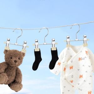 ปลีก/ส่ง  คลิปหนีบผ้า หัวซิลิโคน ปรับความกว้างได้  สเตนเลส พร้อมตะขอ สําหรับแขวนผ้าขนหนู ผ้าพันคอ