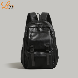 LEXY Tas Ransel Pria PU Punggung Backpack Anti Air Tas Sekolah  Korea Style Wanita 15 inch