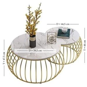 Meja Tamu Minimalis 1 Set//Meja Ruang Tamu Aesthetic//Furniture Ruang Tamu//Meja Kopi