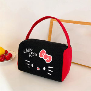 ZEFAN 【COD】กระเป๋าคาร์ตูนผ้าใบน่ารัก Cat คุณภาพสูงทนต่อการสวมใส่กระเป๋าเครื่องสำอางมัลติฟังก์ชั่นถุงเก็บข้อมูลขนาดใหญ่