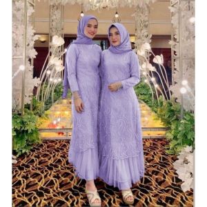 GAMIS INES /  GAMIS BRUKAT / BAJU LEBARAN / PAKAIAN WANITA / GAUN PESTA / KEBAYA / JUMBO SIZE