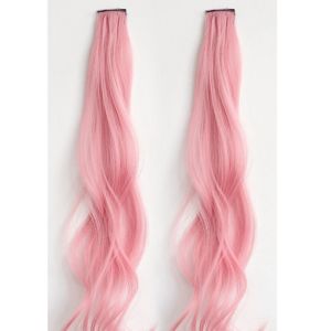 rambut palsu wanita BAIXL Invisible DIY Fasion Natural Seamless Clip In Smooth Girls Highlight Heat Resistant Fiber Hair Extension Tools Colorful Hair Piece Hanging Ear-dye Wig Long Wavy Wig 假发