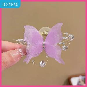 JCSYFAC  Vải tuyn bướm Clip tóc cho phụ nữ cô gái đầy màu sắc kẹp tóc bên Clip ngọt ngào dễ thương bướm barrette Phụ kiện tóc